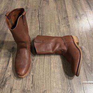 Red Wing 1155 Pecos Leather Work Boots Heritage Nailseat Soft Toe USA Size 11.5E